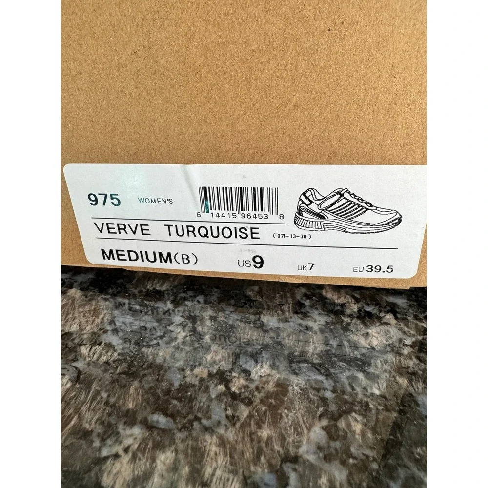 Orthofeet Verve 975 Turquoise Silver Orthopedic Walking Shoes Womens 9 Medium B